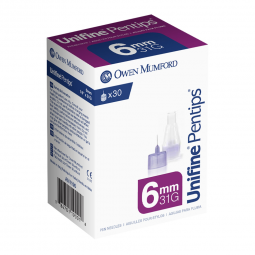 Unifine Pentips Owen Mumford AN 1190-Standard Insulin Pen Needle Unifine Pentips 31 Gauge 6 mm Lengt